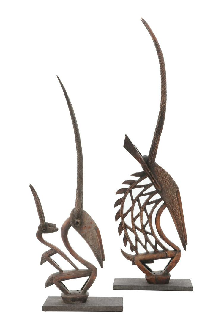 Two West African Chi-Wara of the Bambara People (1 of 3)