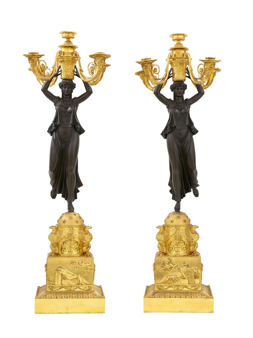 Pair of French Bronze Candelabra (1 of 6)