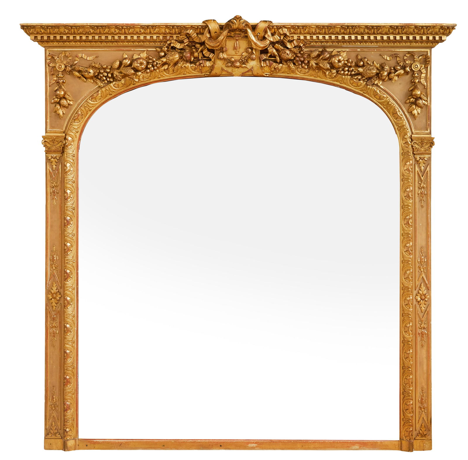 French Belle Epoque Giltwood Overmantel Mirror (1 of 2)