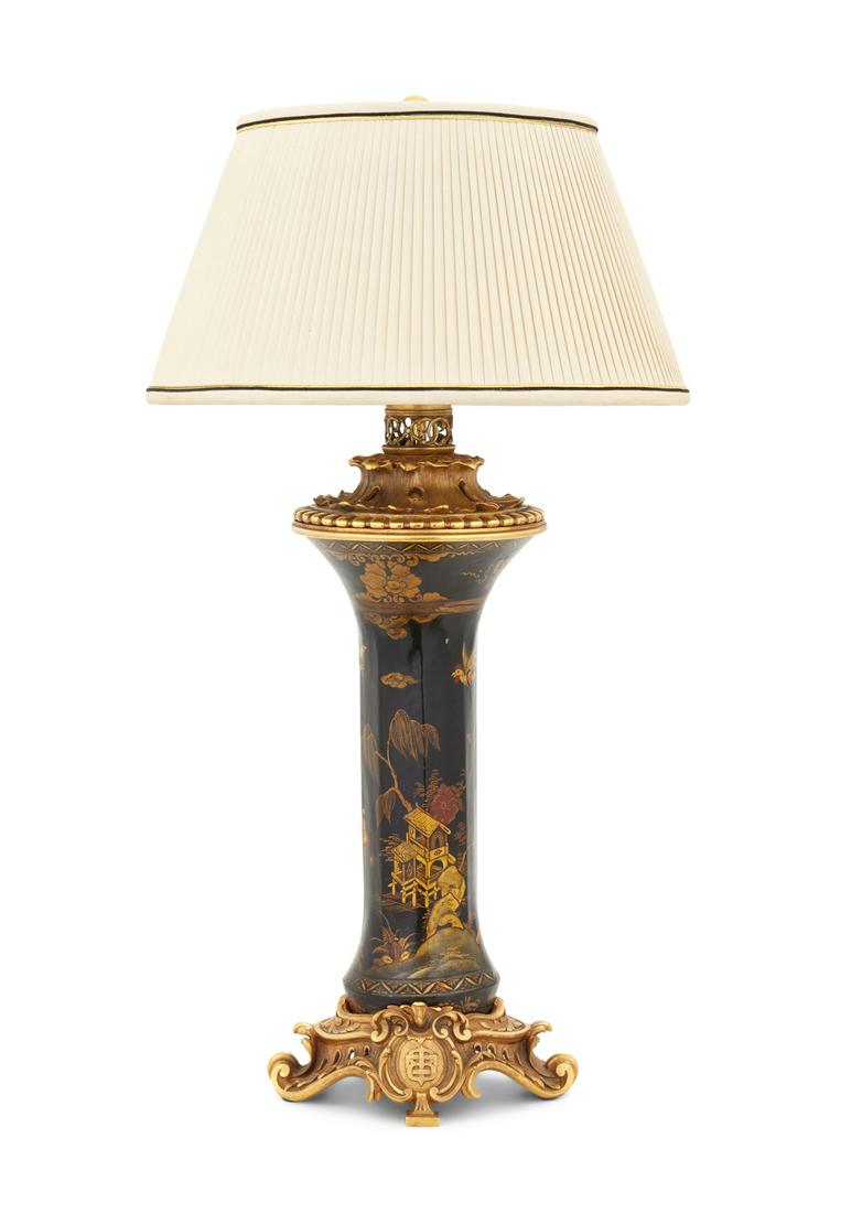 Rare French Gilt-Bronze and Tole Moderator Lamp (1 of 2)