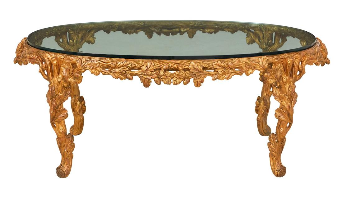 Italian Giltwood and Plate Glass Coffee Table (1 of 3)