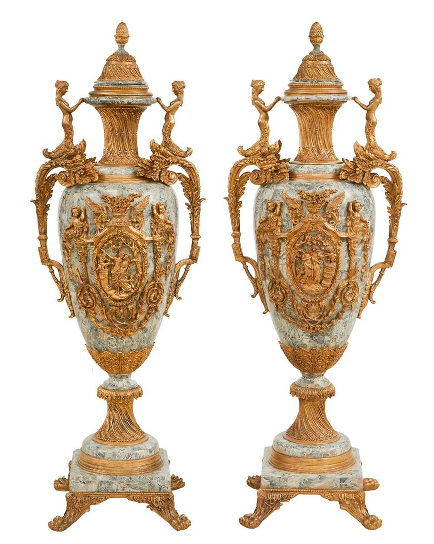 Pair of Monumental Palace Urns (1 of 6)