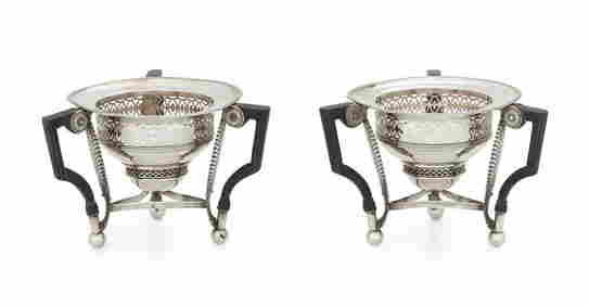 Pair of French Restauration Silver Braziers (1 of 1)