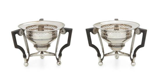Pair of French Restauration Silver Braziers (1 of 1)