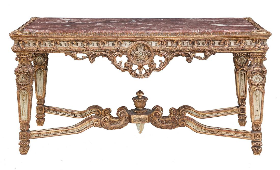 Italian Marble-Top Center Table (1 of 6)