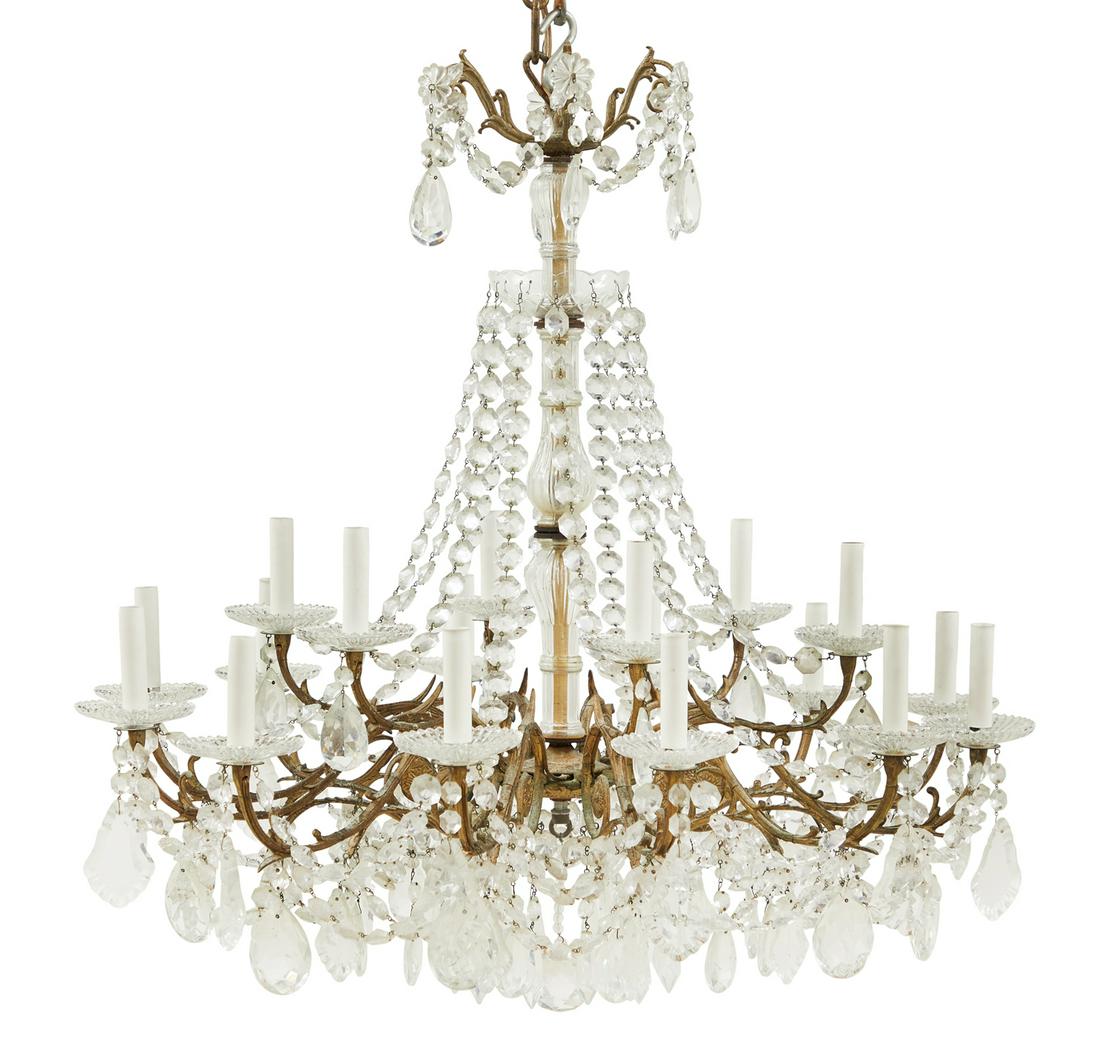 French Gilt-Bronze and Crystal Chandelier (1 of 1)