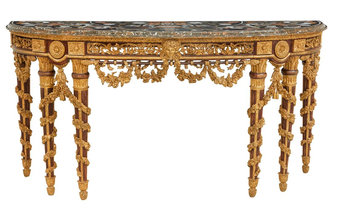 Exuberantly Modeled Marble-Top Side Table (1 of 6)