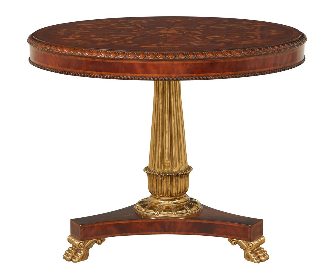 Empire-Style Mahogany and Bronze Center Table (1 of 3)