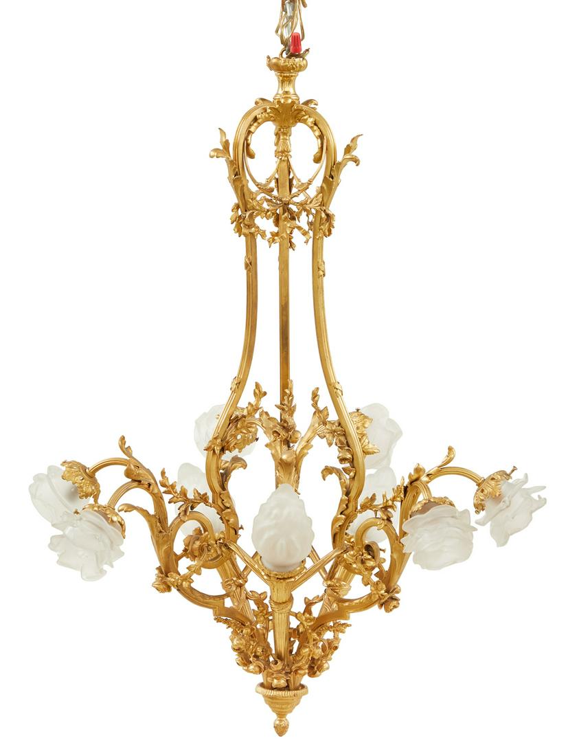 French Belle Epoque Gilt-Bronze Chandelier (1 of 1)