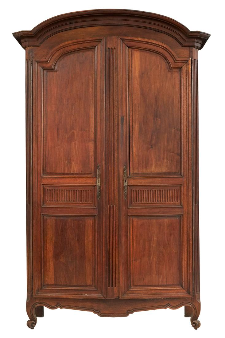 French Provincial Walnut Armoire (1 of 4)