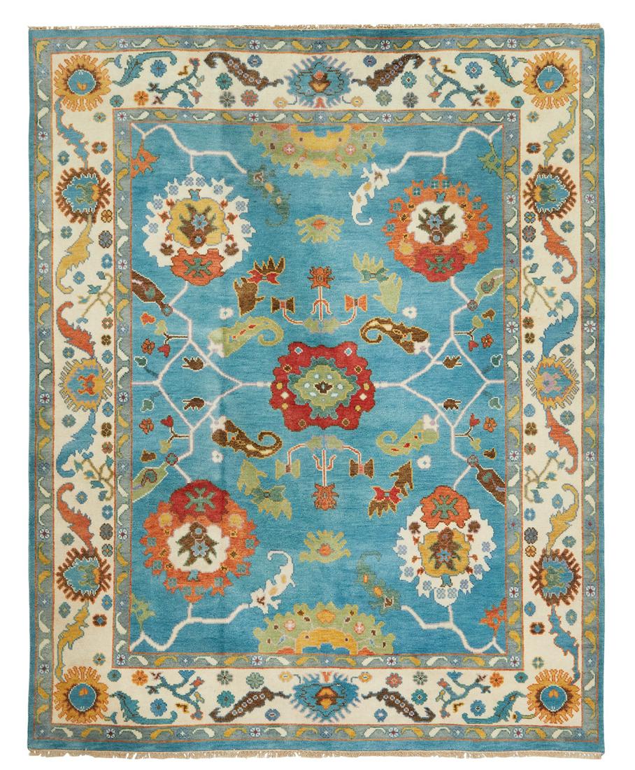 Turkish Angora Oushak Carpet: Turkish Angora Oushak Carpet 7' 10" x 9' 9"