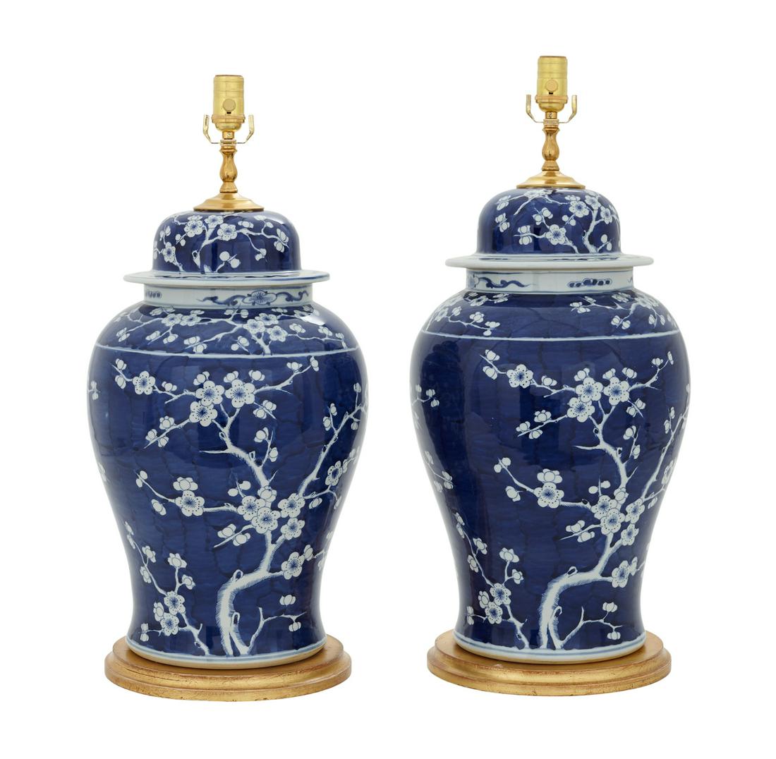 Two Chinese Export Blue and White Ginger Jars (1 of 1)