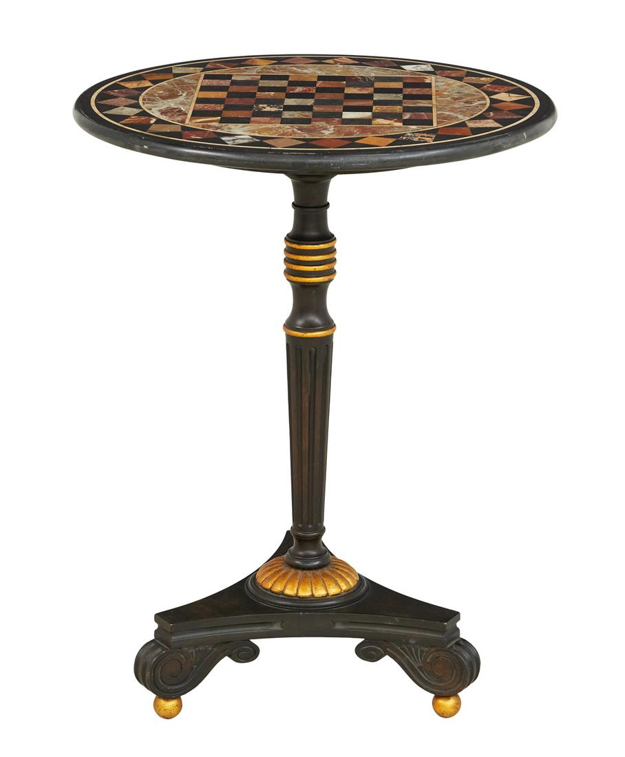Regency-Style Marble-Top Occasional Table (1 of 3)