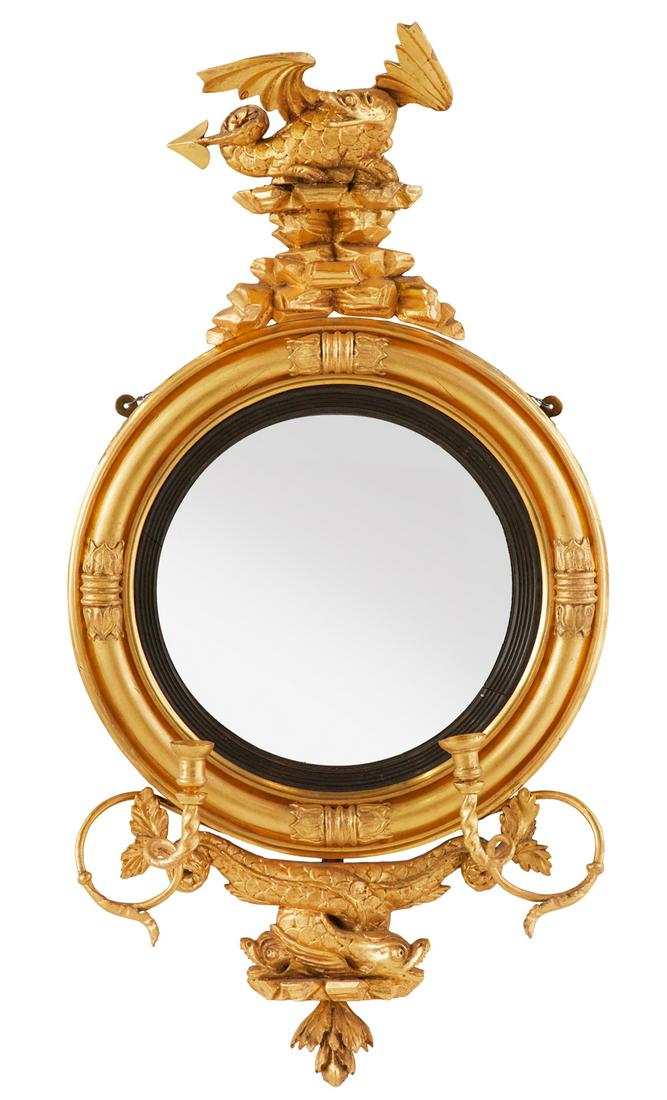 William IV Giltwood Girandole Mirror (1 of 2)