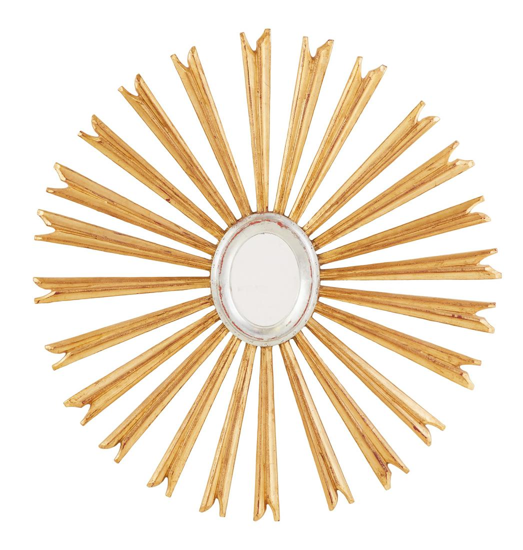 Giltwood and Silver-Gilt Sunburst Mirror (1 of 2)