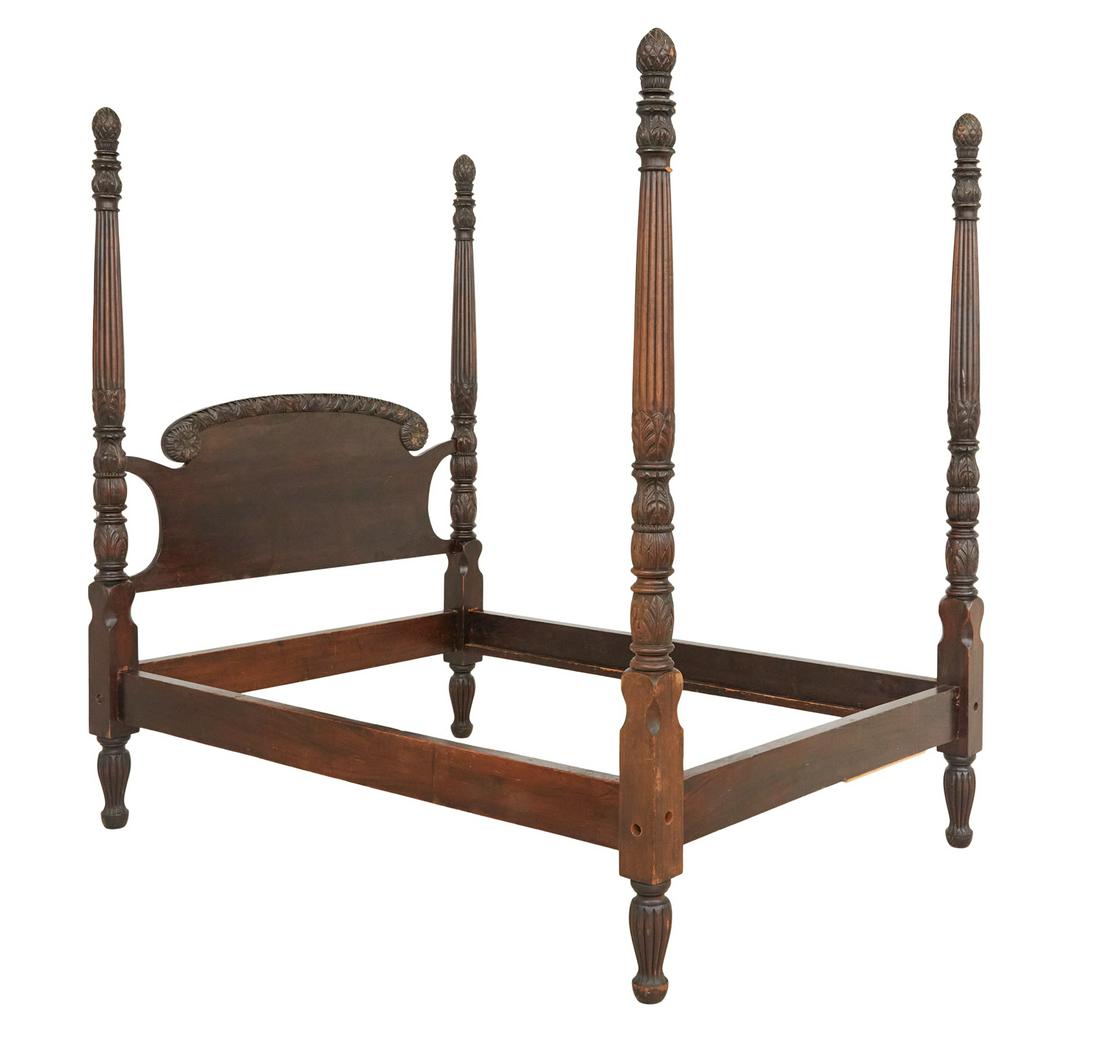 American Mahogany Four-Post Bed (1 of 2)