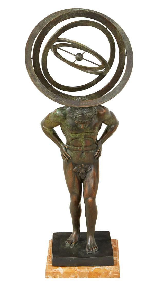 Continental Patinated Bronze of Atlas (1 of 4)
