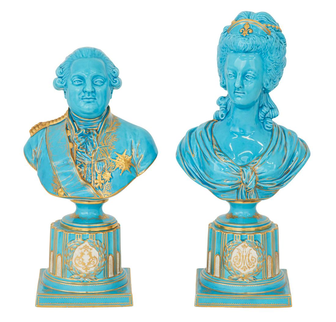 Porcelain Busts of Louis XVI and Marie Antoinette (1 of 4)