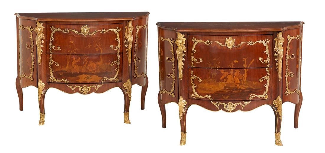 Pair of Louis XIV-Style Commodes (1 of 7)
