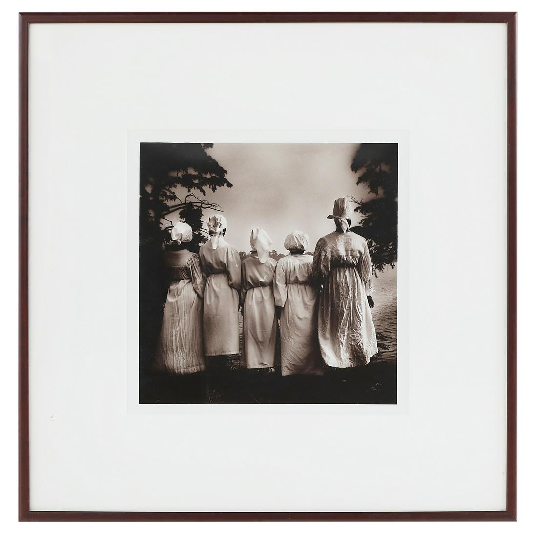 Jack Spencer (American, b. 1951): Jack Spencer (American, b. 1951) "Baptismal Candidates, Moon Lake, Mississippi", 1995 gelatin silver print pencil-signed and numbered "20/30" lower margin, from the Native Soil series, an artist stamp