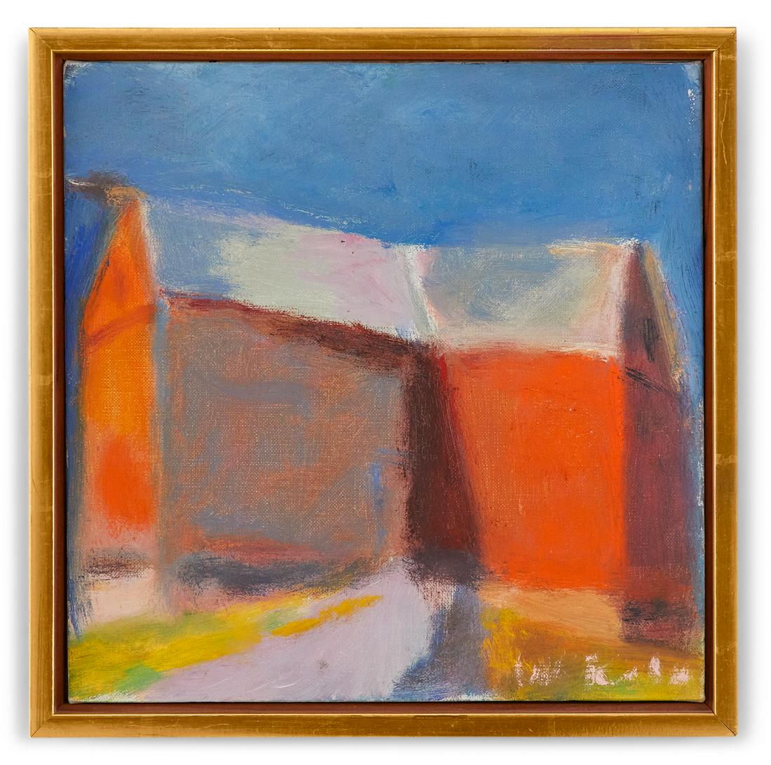 Wolf Kahn (German/New York, 1927-2020): Wolf Kahn (German/New York, 1927-2020) "Little New Jersey Barn Painting", 2006 oil on canvas signed lower right, dated and titled en verso, affixed with a "Jerald Melberg Gallery, Charlotte, North Car