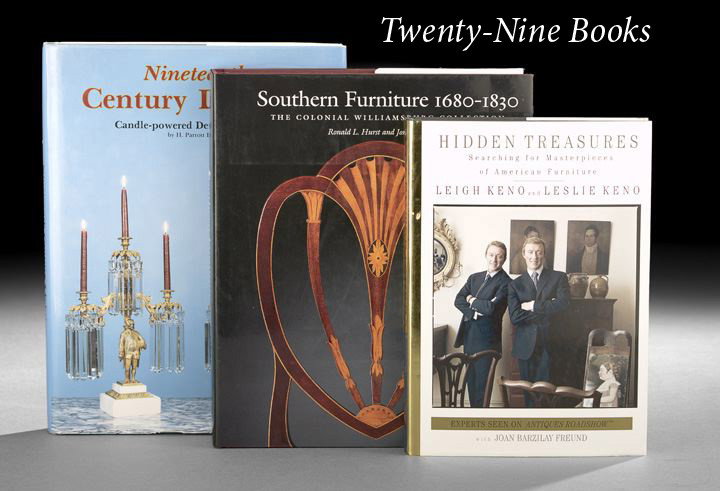 29 Volumes on American Antiques: Twenty-Nine Volumes on American Antique Furniture and Decorative Objects, including, Hurst and Prown, "Southern Furniture 1680-1830 The Colonial Williamsburg Collection"; Bacot, "Nineteenth Century Li