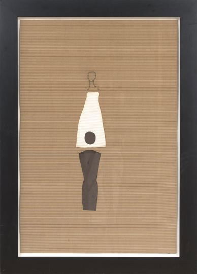 Todd Murphy (American, Contemporary): Todd Murphy (American, Contemporary) "Untitled 12", mixed media on paper, 2002, reverse with "The Lowe Gallery, Atlanta, Georgia" label, 47" x 33". Glazed and framed. Todd Murphy grew up in Georgia an