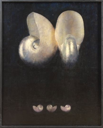 Maggie Hasbrouck (American, Contemporary): Maggie Hasbrouck (American, Contemporary) "Simon's Gift", photoencaustic, 2002, titled, dated and signed on the reverse, reverse with "The Lowe Gallery, Atlanta, Georgia" label, 60" x 50". Presented i