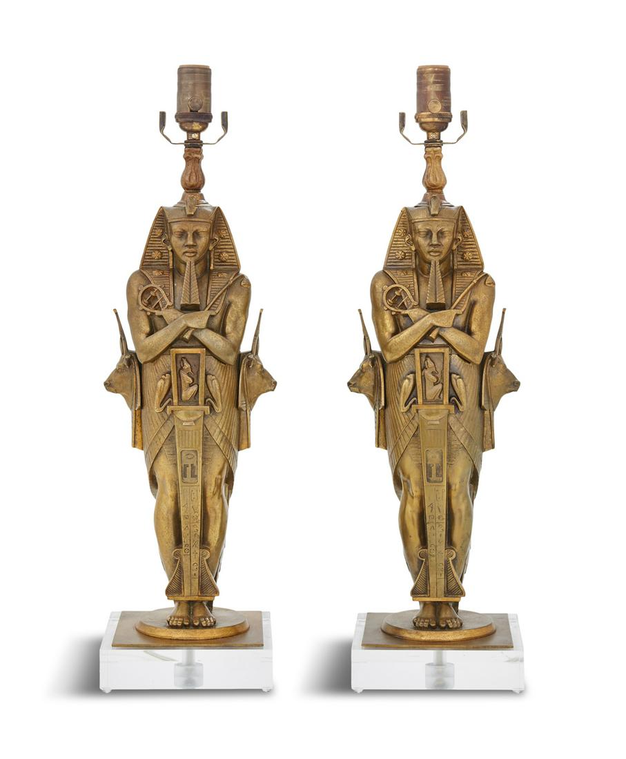 Pair of French Bronze Figures of King Tutankhamun (1 of 1)