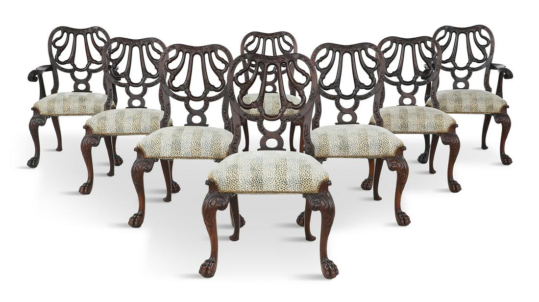 Eight George III-Style Mahogany Dining Chairs (1 of 3)