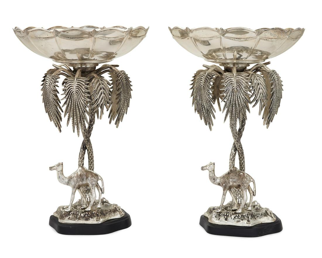 Pair of Victorian-Style Silverplate Centerpieces (1 of 1)