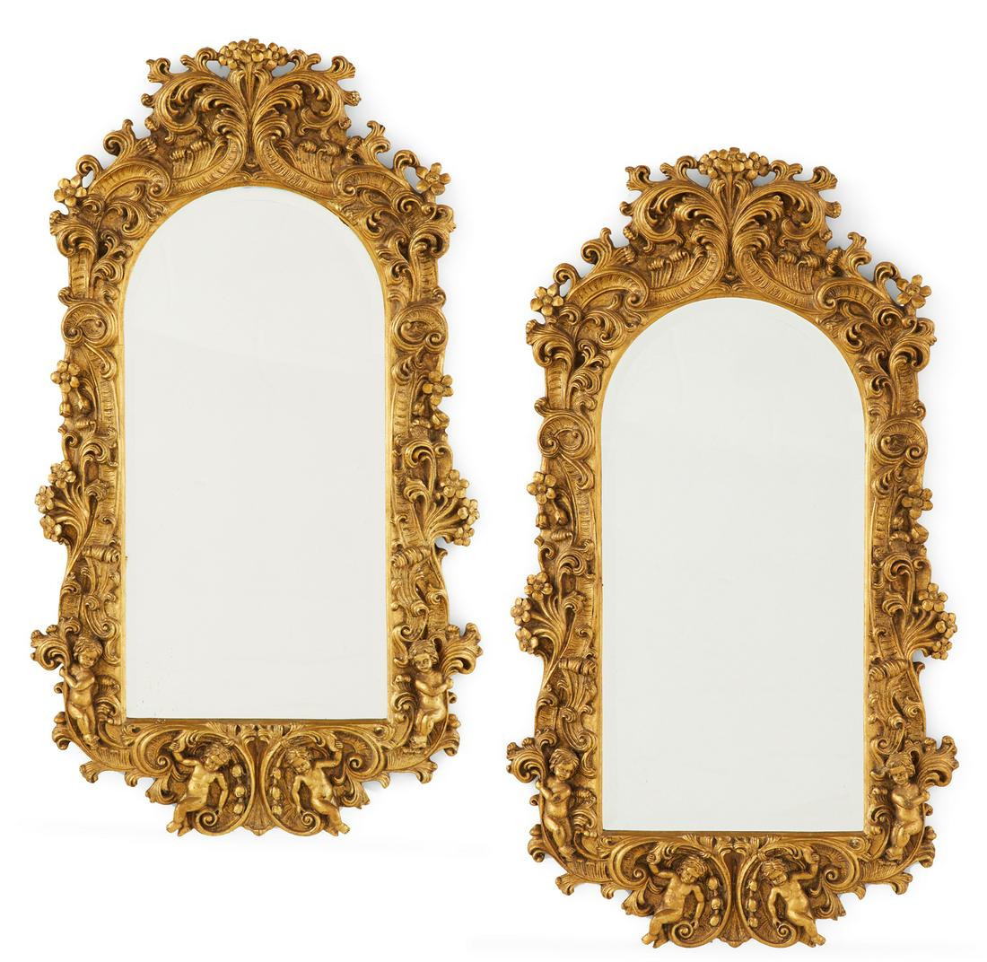 Pair of Gilt Composition Mirrors (1 of 5)