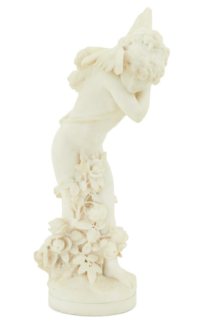 Carved Marble Figure of Cupid (1 of 3)