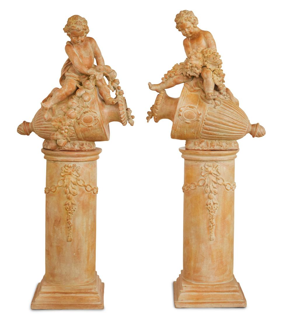 Pair of Neoclassical-Style Terracotta Figures (1 of 3)