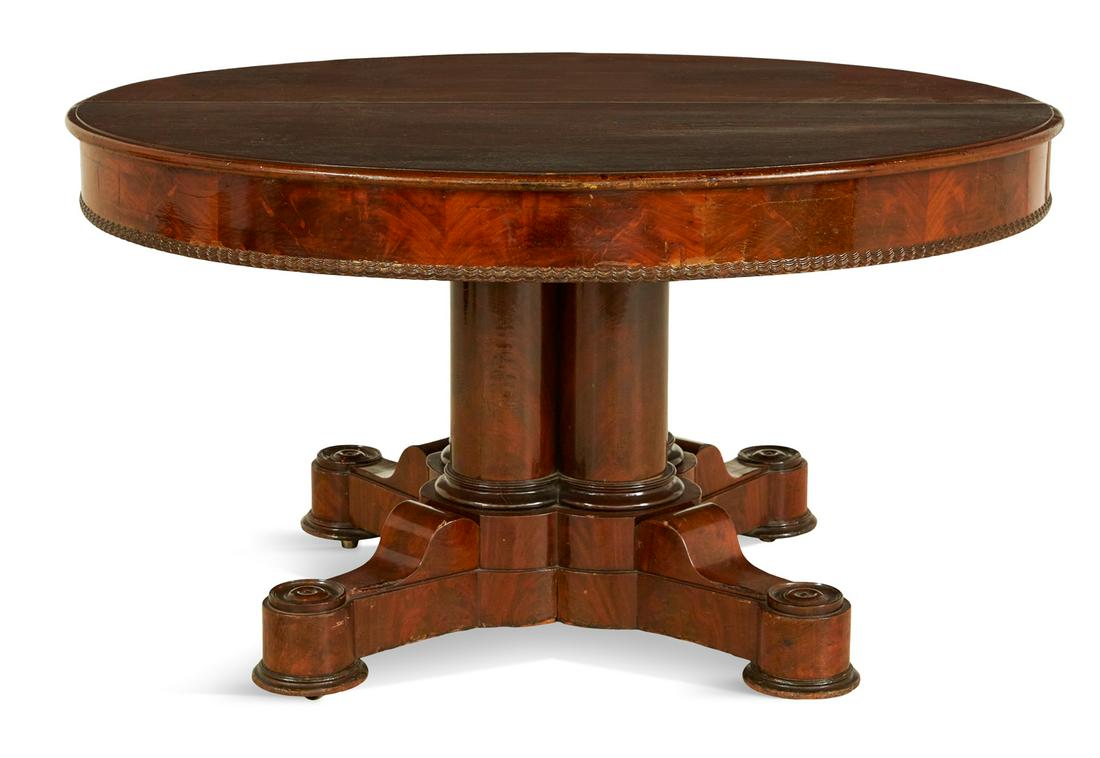 American Late Classical Mahogany Dining Table (1 of 2)