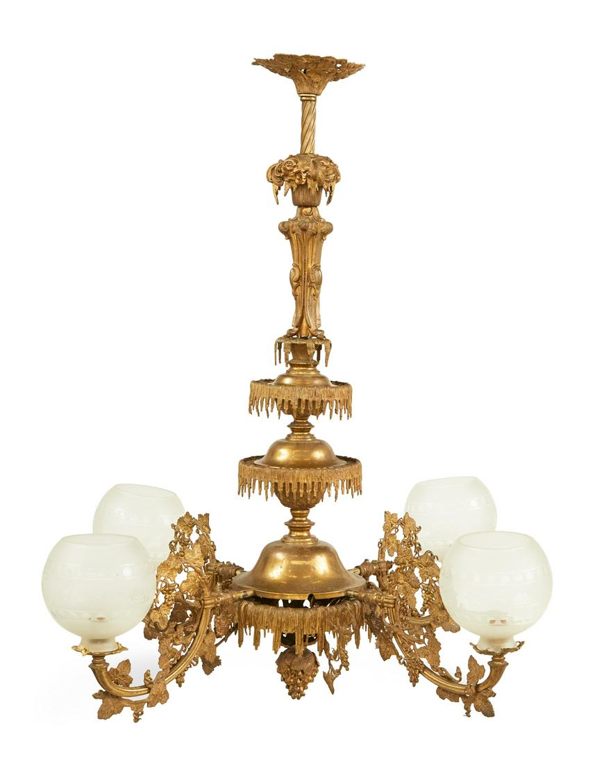 Four-Light Brass Gasolier (1 of 1)