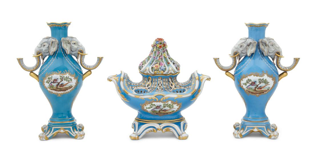Three-Piece Herend Porcelain Garniture (1 of 4)