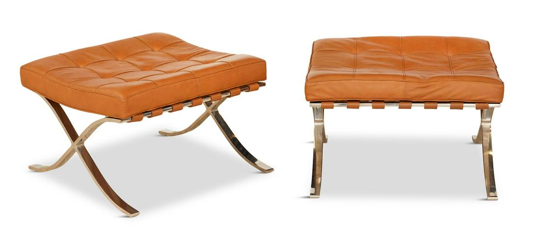 Pair of L.M. van der Rohe "Barcelona" Ottomans (1 of 6)