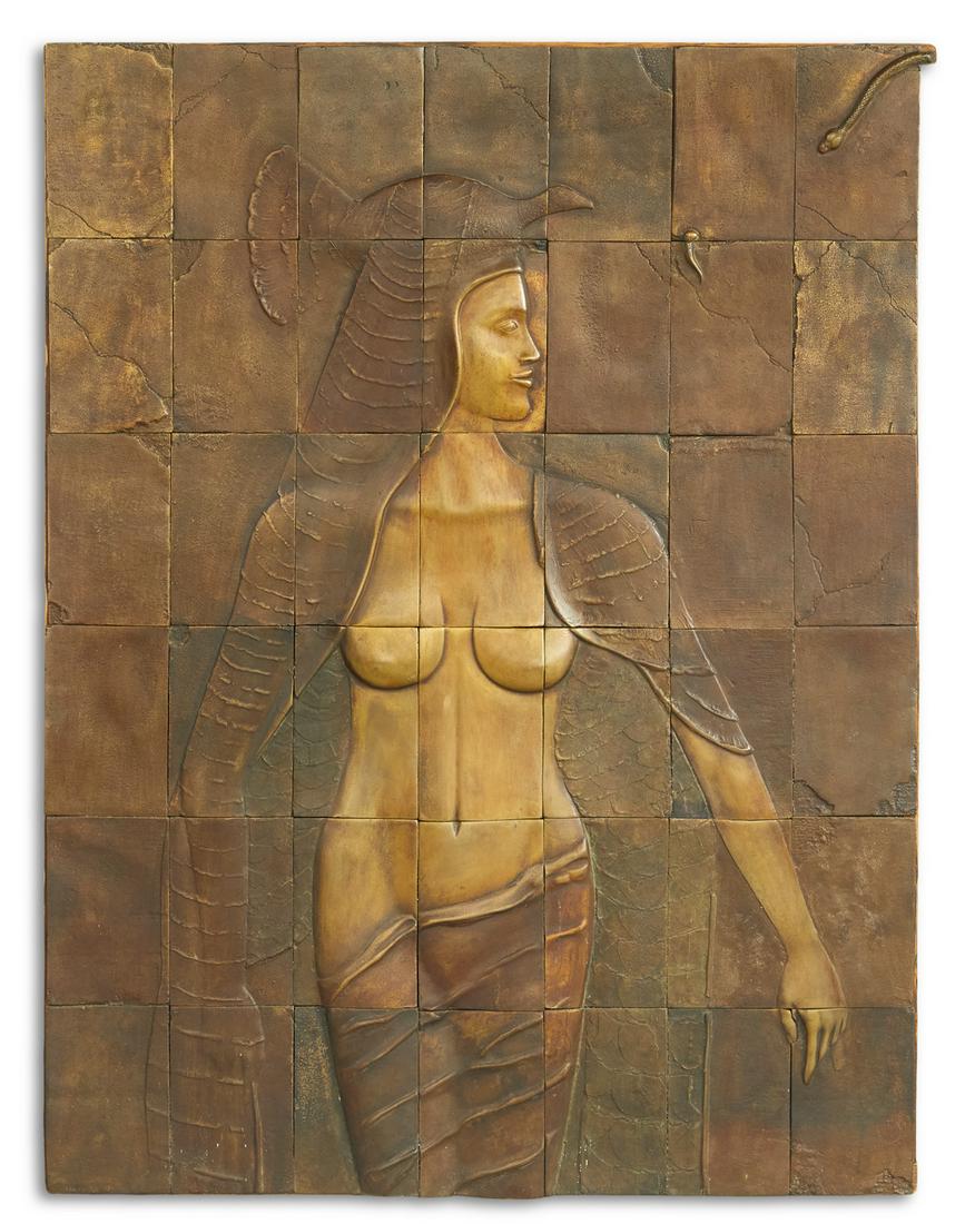 Contemporary Bronze Mosaic of Cleopatra (1 of 2)