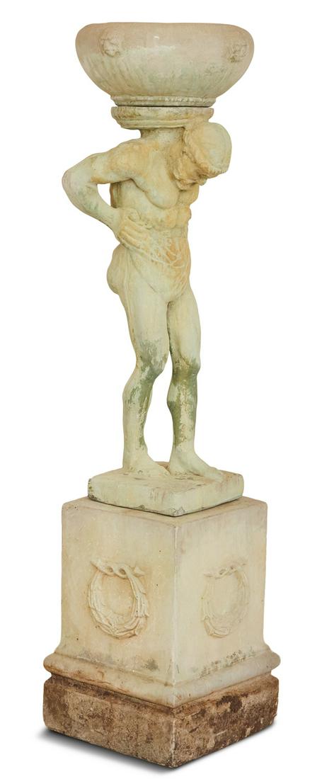 Cast Stone "Hercules" Figural Planter (1 of 4)