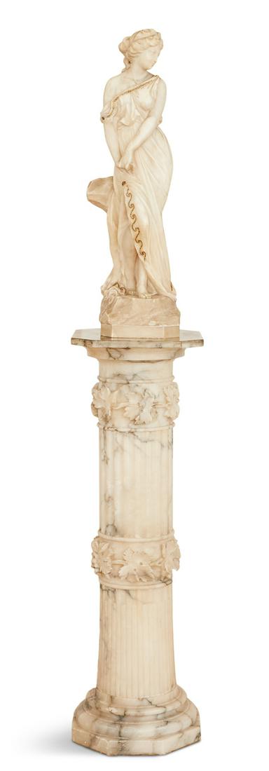 Italian Neoclassical Alabaster Figure of a Nymph (1 of 9)
