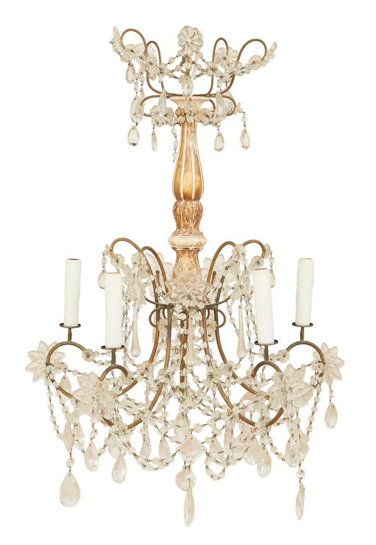 Italian Provincial Parcel-Giltwood Chandelier (1 of 1)