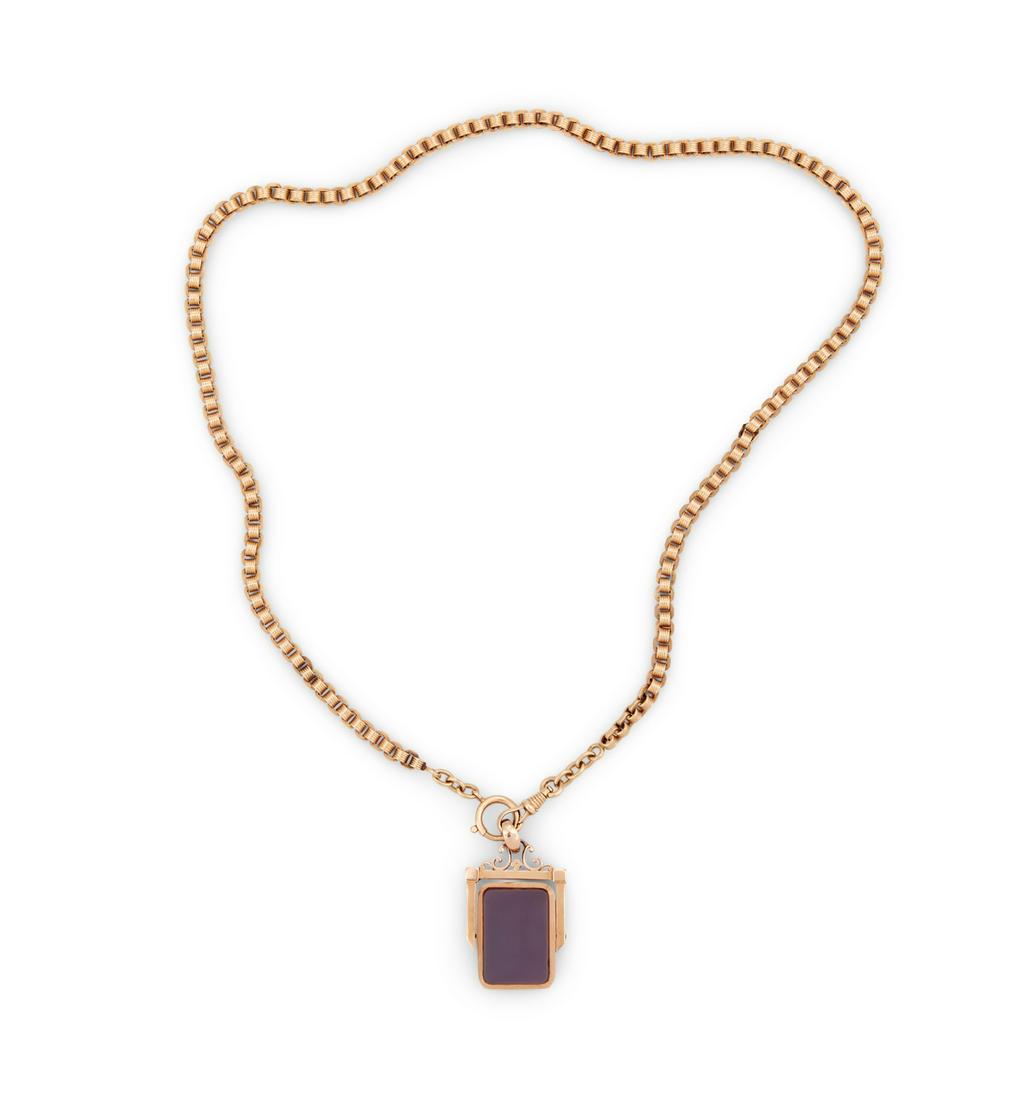 Swivel Watch Fob/Locket on Men's Watch Chain (1 of 4)