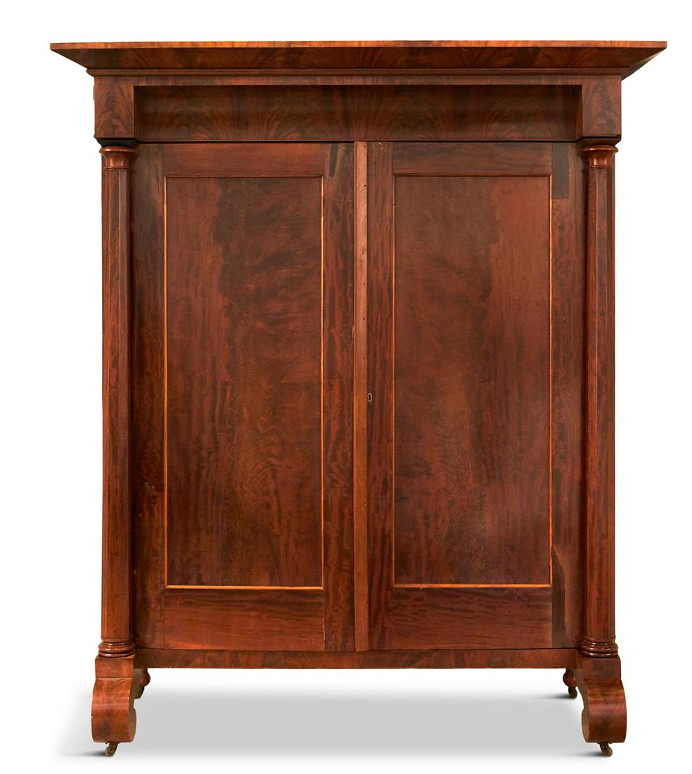 American Late Classical Mahogany Armoire (1 of 4)