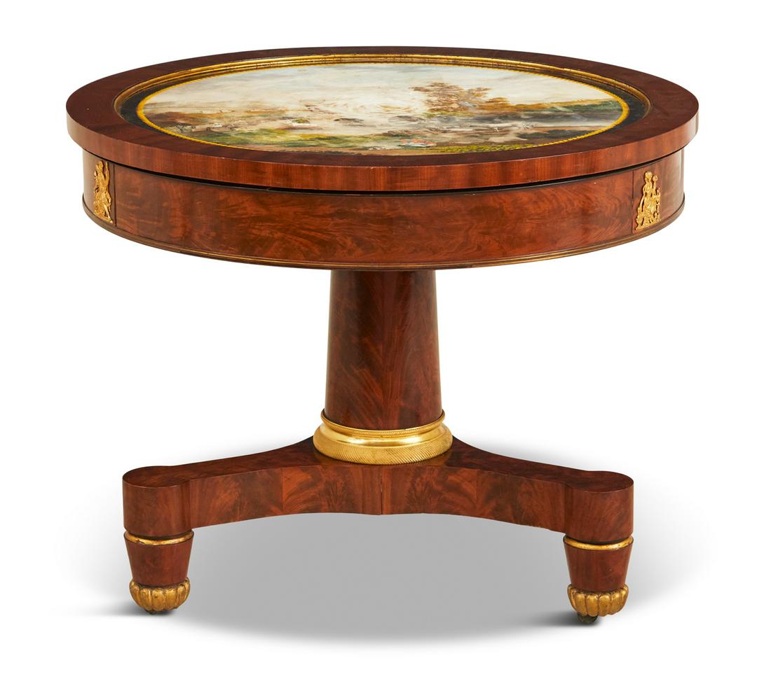 American Scagliola-Top Center Table (1 of 4)