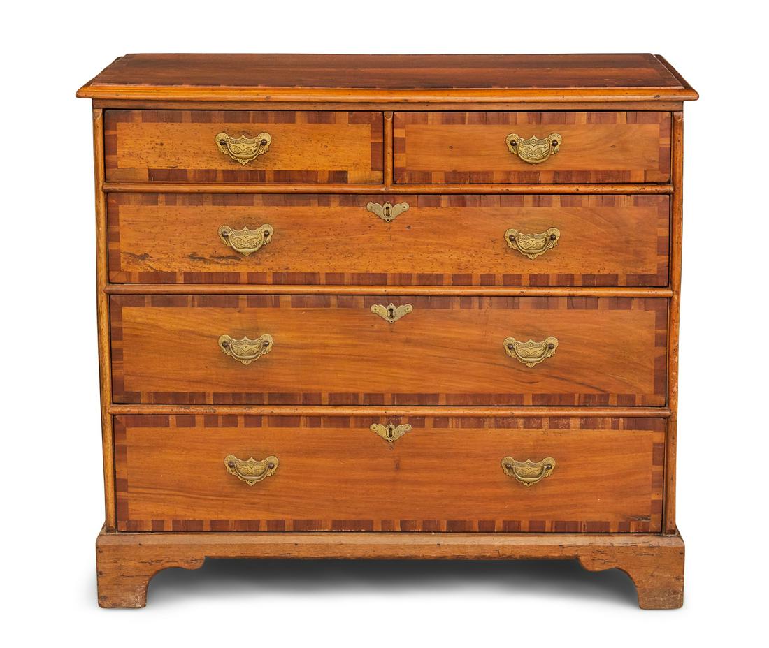 George III Walnut and Mahogany Chest (1 of 4)