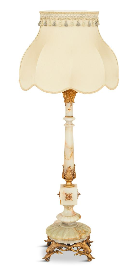 French Onyx and Gilt-Bronze Floor Lamp (1 of 5)