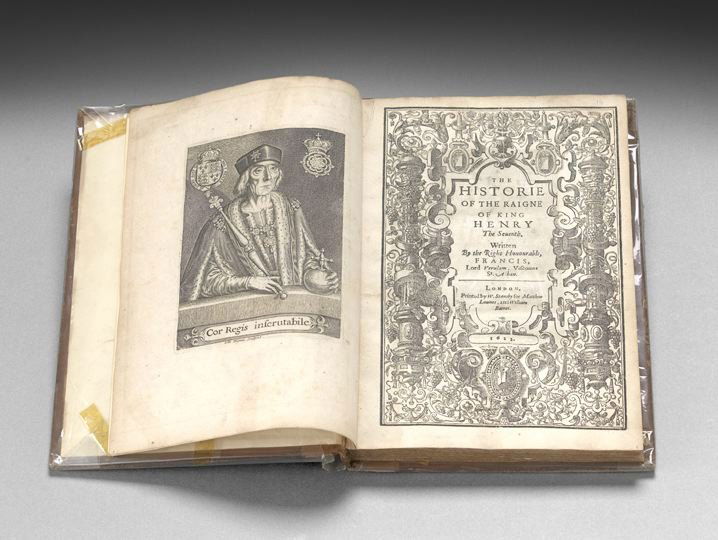 Francis Bacon (1561-1626) First Edition: Francis Bacon, First Viscount St. Albans (1561-1626) First Edition, Historie of the Raigne of King Henry the Seventh (London: W. Stansby for Mathew Lownes and William Barret, 1622), first edition, sec