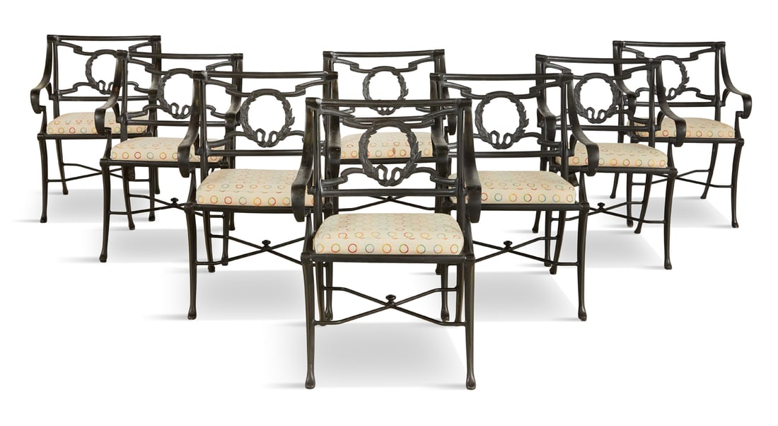 Neoclassical-Style Aluminum Dining Chairs (1 of 2)