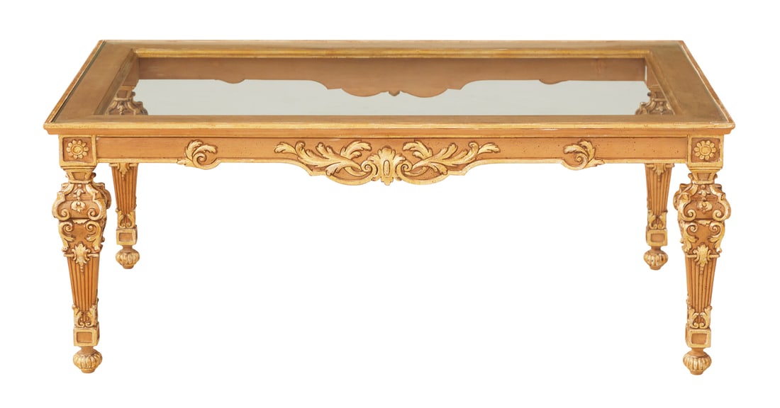 Louis XVI-Style Giltwood Cocktail Table (1 of 3)